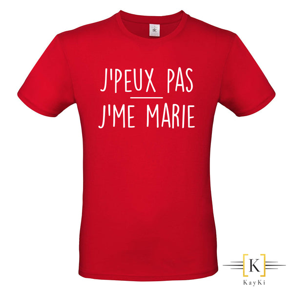 T-shirt Homme - J'peux pas - J'me marie